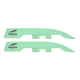 Indiana Long Tail River Click Fin 1'' (Set of 2)